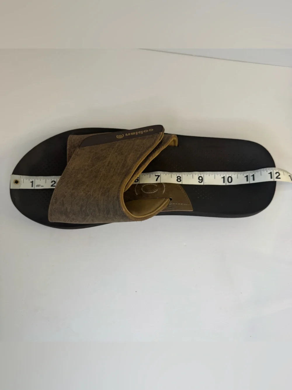 Cobian ARV 2 Men’s Brown Leather Adjustable Comfort Slide Sandal Size 12 *READ*